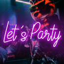 Let's Party Neon Sign,Neon Sign, custom neon, led light, led neon light, led neon sign, home decor neon, wedding neon sign, party neon light , Business logo Neon Sign, cool lamp light, custom name neon sign, Custom Led Light, bedroom neon sign,