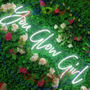 You Glow Girl Neon Sign,Neon Sign, custom neon, led light, led neon light, led neon sign, home decor neon, wedding neon sign, party neon light , Business logo Neon Sign, cool lamp light, custom name neon sign, Custom Led Light, bedroom neon sign, 