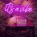 It's A Vibe Neon Sign，Neon Sign, custom neon, led light, led neon light, led neon sign, home decor neon, wedding neon sign, party neon light , Business logo Neon Sign, cool lamp light, custom name neon sign, Custom Led Light, bedroom neon sign,