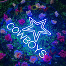 Cowboys Neon Sign,Neon Sign, custom neon , led light, led neon light, led neon sign, home decor art, wedding decor , party neon light , Business Neon Sign, cool lamp light, custom name neon sign, Custom Led Light