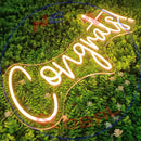 Congrats Neon Sign,Neon Sign, custom neon , led light, led neon light, led neon sign, home decor art, wedding decor , party neon light , Business Neon Sign, cool lamp light, custom name neon sign, Custom Led Light 