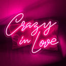 Crazy In Love Neon Sign,Neon Sign, custom neon , led light, led neon light, led neon sign, home decor art, wedding decor , party neon light , Business Neon Sign, cool lamp light, custom name neon sign, Custom Led Light 