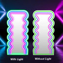 Wavy Mirror Neon Sign,Neon Sign, custom neon, led light, led neon light, led neon sign, home decor neon, wedding neon sign, party neon light , Business logo Neon Sign, cool lamp light, custom name neon sign, Custom Led Light, bedroom neon sign,
