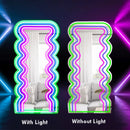 Wavy Mirror Neon Sign,Neon Sign, custom neon, led light, led neon light, led neon sign, home decor neon, wedding neon sign, party neon light , Business logo Neon Sign, cool lamp light, custom name neon sign, Custom Led Light, bedroom neon sign,