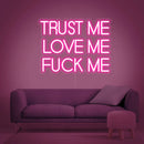 Trust me Love me Neon Sign,Neon Sign, custom neon, led light, led neon light, led neon sign, home decor neon, wedding neon sign, party neon light , Business logo Neon Sign, cool lamp light, custom name neon sign, Custom Led Light, bedroom neon sign,
